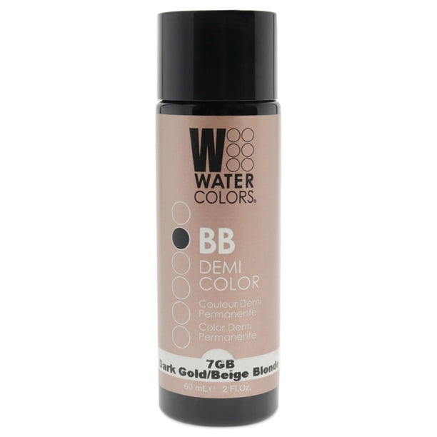 Tinte semipermanente para cabello Tressa Watercolors BB Rubio beige dorado oscuro 7GB 2 oz