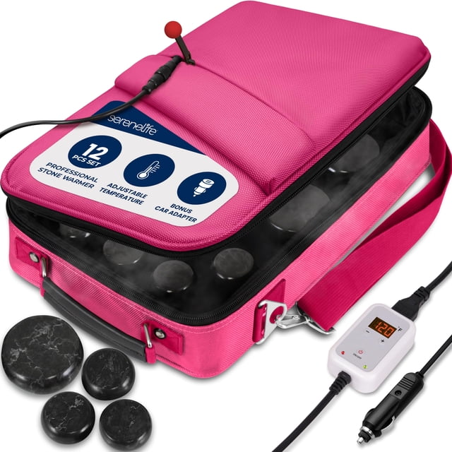 Set calentador de piedras de masaje SereneLife Electric Spa Hot Stones