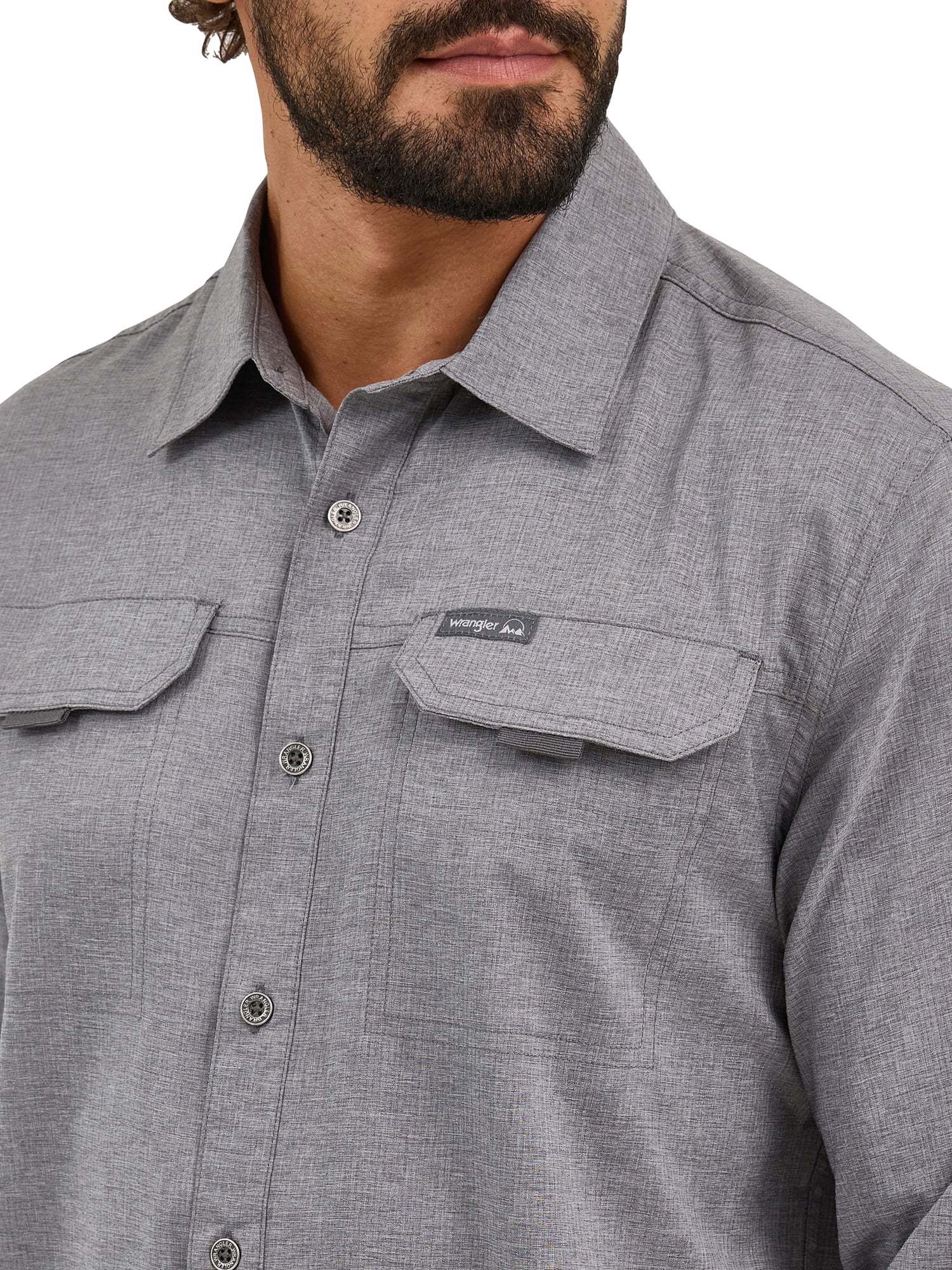 Wrangler® Outdoor Men's Long Sleeve Thru Hike Shirt Sizes S-3XL