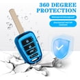 thumbnail image 5 of Key Fob Cover Compatible with Honda Accord Civic CR-V Crosstour HR-V LX 2013-2022 Keychain Case Holder Protector,2-blue, 5 of 6