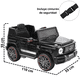 thumbnail image 4 of Camioneta Montable Eléctrica AMG Mercedes Benz G-63 para Niños 12V Bluetooth Apto a partir de 3 años Soporta Hasta 35 kg - Negro, 4 of 7