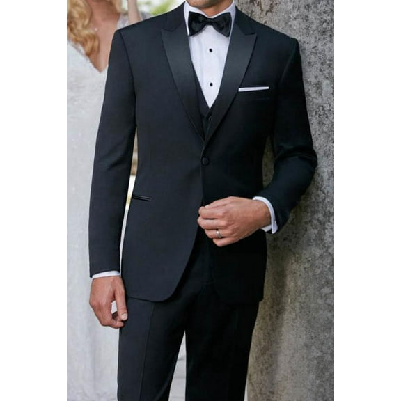 "Milan" Black Tuxedo Jacket Peak (Separates)