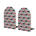 thumbnail image 2 of Picia Dachshund Dog Heart Pattern Wood Bookends for Shelves,Non-slip Bookends, Heavy Duty Wooden Bookend Support,1 Pair, 2 of 8