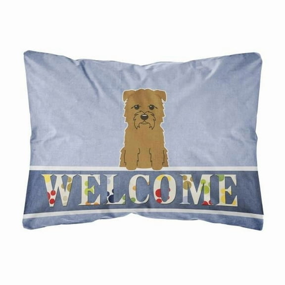 Carolines Treasures BB5641PW1216 Glen of Imal Tan Welcome Canvas Fabric Decorative Pillow, 12H x16W, multicolor