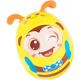 thumbnail image 1 of 11.5*9.5cm vaso de abeja amarillo Vaso de juguete para niños Vaso de juguetes para muñecas Juguete de desarrollo temprano Cochecito de bebé Anillo de vaso infantil Plástico incorporado para niños peq, 1 of 5