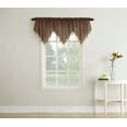 thumbnail image 3 of No. 918 Jillian Crushed Voile Ascot Beaded Sheer Valance, 51"x24", Chocolate, 3 of 6
