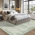 thumbnail image 2 of Area Rug Tosuoka, lavable, 5 x 7 pies, poliéster verde vintage, 2 of 8