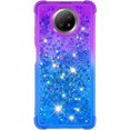 thumbnail image 2 of for Xiaomi Redmi Note 9 5G Case, Creativity Clear Quicksand Glitter Flowing Liquid Floating Soft TPU Case w/Stand Bling Diamond Sparkle Phone Cover for Xiaomi Redmi Note 9 5G JB Purple Navy, 2 of 7
