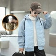 thumbnail image 4 of Boy Winter Coat Kids Puffer Jacket with Pocket Zip up Hooded Coat Solid Long Sleeve Windproof Thick Warm Outwear Girls Winter Clothes Size 9-10 Years, 4 of 5