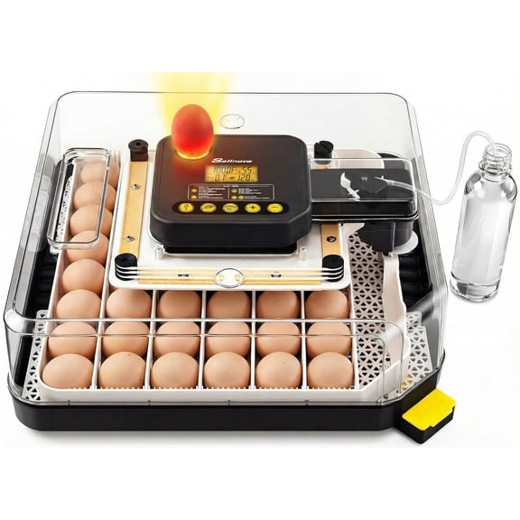 Adnoom 48 Egg Incubator for Hatching Eggs, Egg Hatcher Incubator with Auto Egg Turning,Temp & Humidity Control,Egg Candler,Incubator for Quail Ducks Chicken