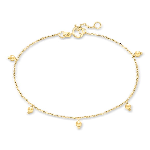 Pure Collection by Ross-Simons Italian 14kt Yellow Gold Bead Station Bracelet, Women's, Adult