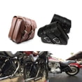 thumbnail image 4 of Maletas laterales de cuero PU para motocicleta - Par de bolsas negras prácticas (28x24x11 cm), 4 of 7