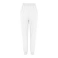 thumbnail image 5 of Charella Womens Linen Tapered Pants Drawstring Elastic Waist Casual Trousers with Pockets Lightweight Pants (3XL, White), 5 of 5