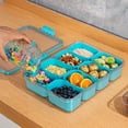 thumbnail image 4 of Bandeja dividida para servir aperitivos WACOI Travel Snackle, paquete de 1 paquete, azul, 4 of 7