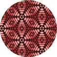 thumbnail image 1 of Ahgly Company Indoor Round Patterned Maroon Red Area Rugs, 7' Round, 1 of 6