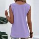 thumbnail image 4 of Camiseta sin mangas LIZALIG con cuello en V, sexy, casual, holgada, lisa, púrpura, para mujer, 4 of 4