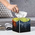 thumbnail image 6 of Naloa Tennis Ball In Fire And Water Tissue Box Cover Leather Tissue Holder Square Facial Tissue Case for Bathroom, Vanity Countertop, Tabletop, Car, 6 of 7