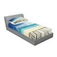 thumbnail image 2 of Ambesonne Landscape Fitted Sheet & Pillow Sham Set, Exotic Ocean Nautical, Twin, Cream Turquoise White, 2 of 2