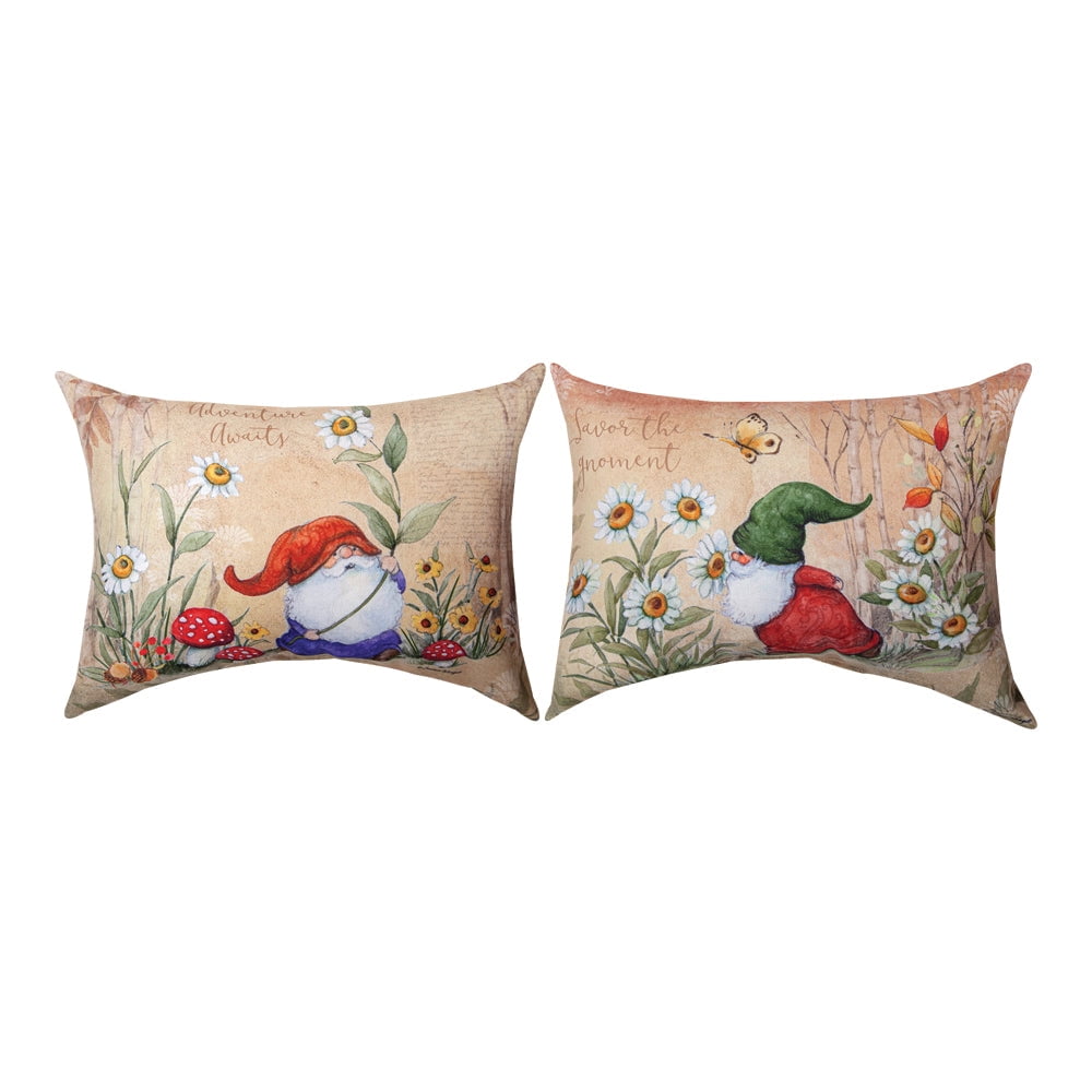 Forest Gnomes Climaweave Pillow 18"x13" Indoor/Outdoor
