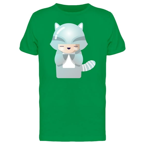 Kokeshi Raccoon Doll Tee Men's -Image by Shutterstock