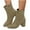 Khaki, variant on Bnwani Women Boots Ankle New Winter Fashion Pile Pointed Toe Mid-Heel Thick Chunky Versatile Casual Solid Suede Boot Black Size 5.5