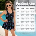 thumbnail image 7 of Xoenoiee Dog Paw Print Girls One Piece Swimdress Skirt Bathing Suit Sleeveless Swim Dress Hawaiian Beach Swimwear for Beach Pool, Size 5-6 Years, 7 of 7