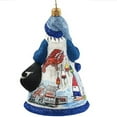 thumbnail image 2 of Glitterazzi New England Santa Polish Glass Christmas Ornament, 2 of 3
