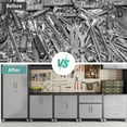thumbnail image 2 of IKIMI 6-Piece Garage Storage Cabinet Set, Garage Storage Cabinets System Workshop Set with Drawers, 2 * Tall Garage Storage Tool Cabinets and 4 * Tool Cabinet with Wheels - Gray, 2 of 16