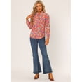 thumbnail image 3 of CamiFloral Con Botones Y BluDe ManLarCon Cuello En PunPaMujer NaranXS, 3 of 4