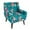 Linen-Pattern Blue, variant on UIXE Gray Accent Chair Set of 2, Linen Armchair for Living Room