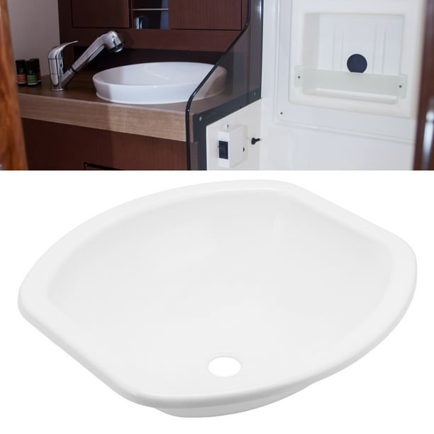 Cuenco Para Lavabo De Tocador, Lavabo De Baño De 404x384x130 Mm, Exquisita Resistencia Al Impacto Acrílica Para Yates Para Vehículos Recreativos