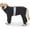 Dark grey, variant on HQREA Polar Fleece Warm Dog Coats for Large Medium Dogs Winter 4 Legs Dog Jacket Onesies Jumpsuit