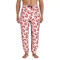 thumbnail image 2 of Sweatpants for Men - Red & White Shrimp Print Adjustable Elastic Band Mens Joggers With Pockets, Athletic Workout Gym Casual Track Pants for Men, 2 of 7