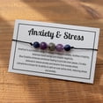 thumbnail image 4 of Seven Chakra Stone Bracelet - Yoga Meditation Anxiety Relief Jewelry Gift with Smooth Round Shape Beads, 4 of 4