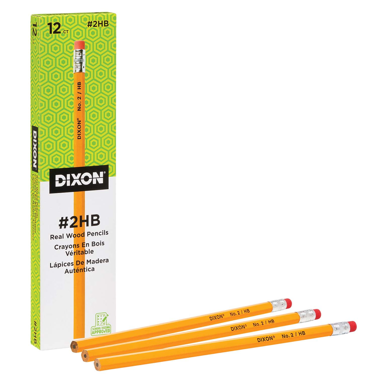 Dixon No. 2 Pencils, Yellow, 12 Per Box, 12 Boxes