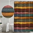 thumbnail image 5 of Colorful Vintage Small Stall Shower Curtain, Waterproof Shower Curtains for Bathroom, Vintage Wooden Farmhouse Washable Fabric Cloth Bath Curtain for Bathtub Decoration with Hooks 36x78 Inches, 5 of 6