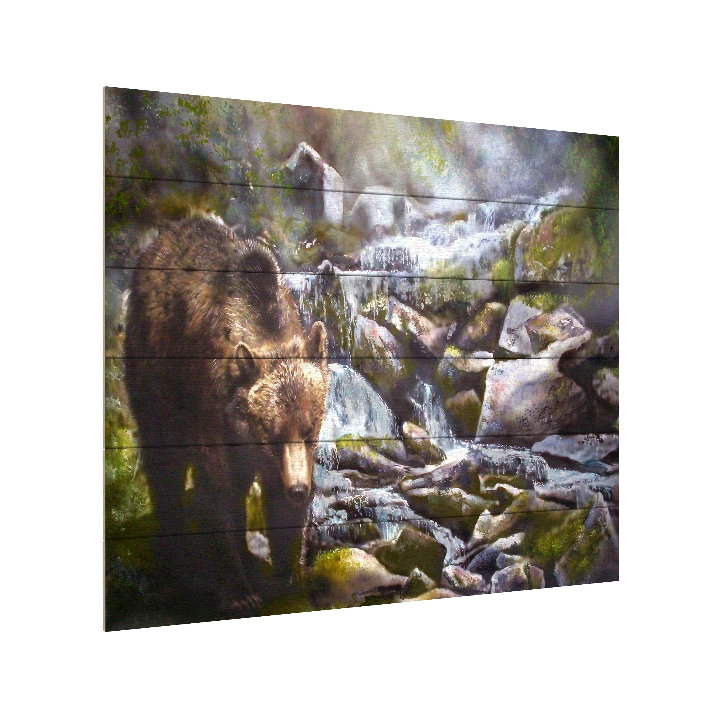 Murray Henderson Fine Art 'Bear 2' Wood Slat Art 18x22