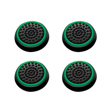 Insten 4pcs Black/Green Silicone Thumb Thumbstick Grips Analog Stick Cover Caps for Xbox 360 Xbox One PS4 PS3 PS2 Sony PlayStation 2 3 4 Controller