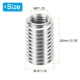thumbnail image 2 of Unique Bargains Adaptateurs Filetage Manchon Réducteur Écrou M12 * 1,75 Mâle à M8 * 1,25 Femelle Réparation Insert Vis Réducteur 20mm 10pcs, 2 of 6