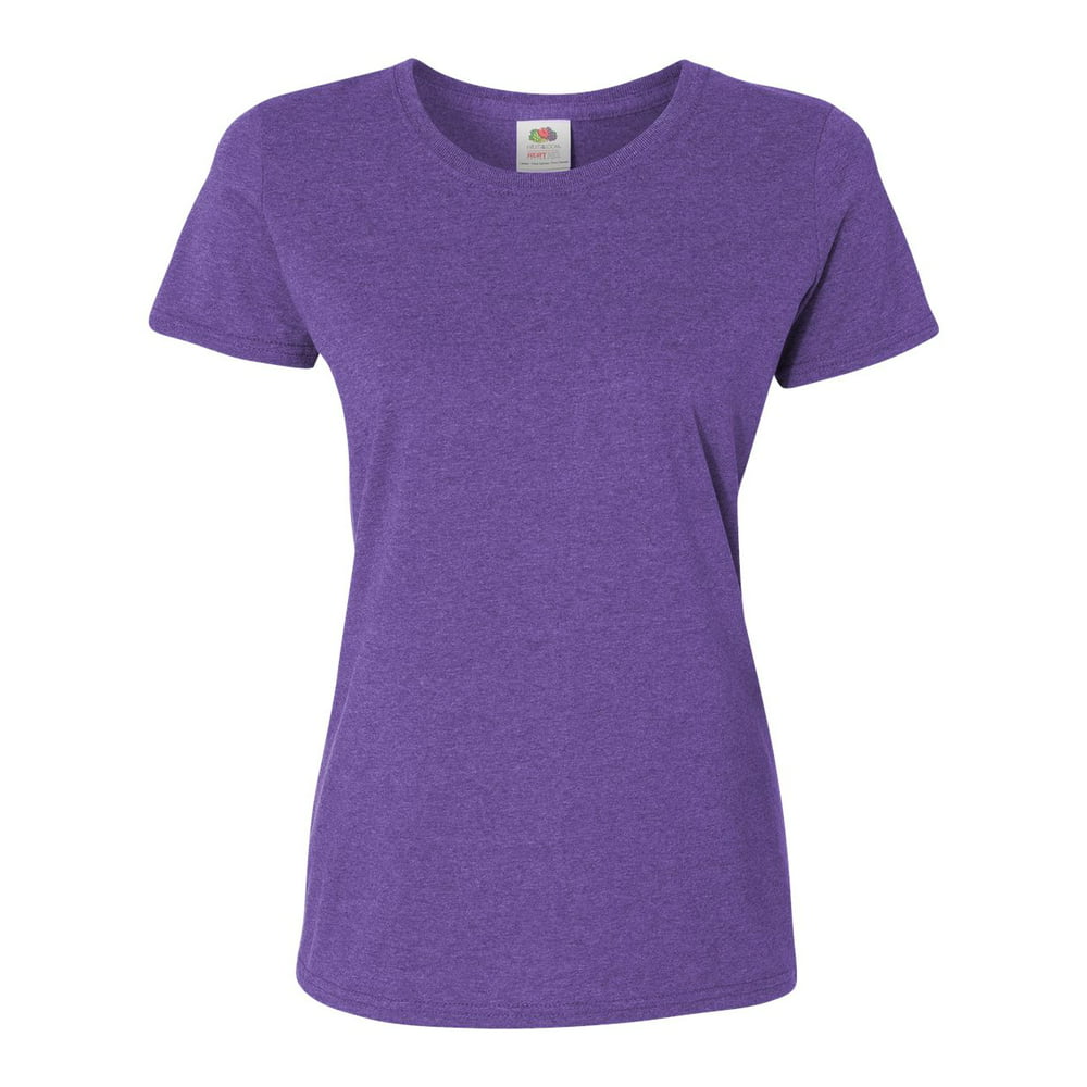 Fruit of the Loom - Ladies' HD Cotton™ T-Shirt - RETRO HTR PURPLE - 2XL ...
