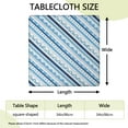thumbnail image 2 of Square Tablecloth Bohemian Hippie Floral Style, Waterproof Vinyl Table Cover, Elastic Fitted, Backed for Dining Kitchen RV Tables, 2 of 4