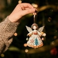 thumbnail image 6 of Wooden Angel Christmas Ornaments for Tree Decor, Symbolizing Peace and Suitable for Holiday Parties and Home Decor, 6 of 9