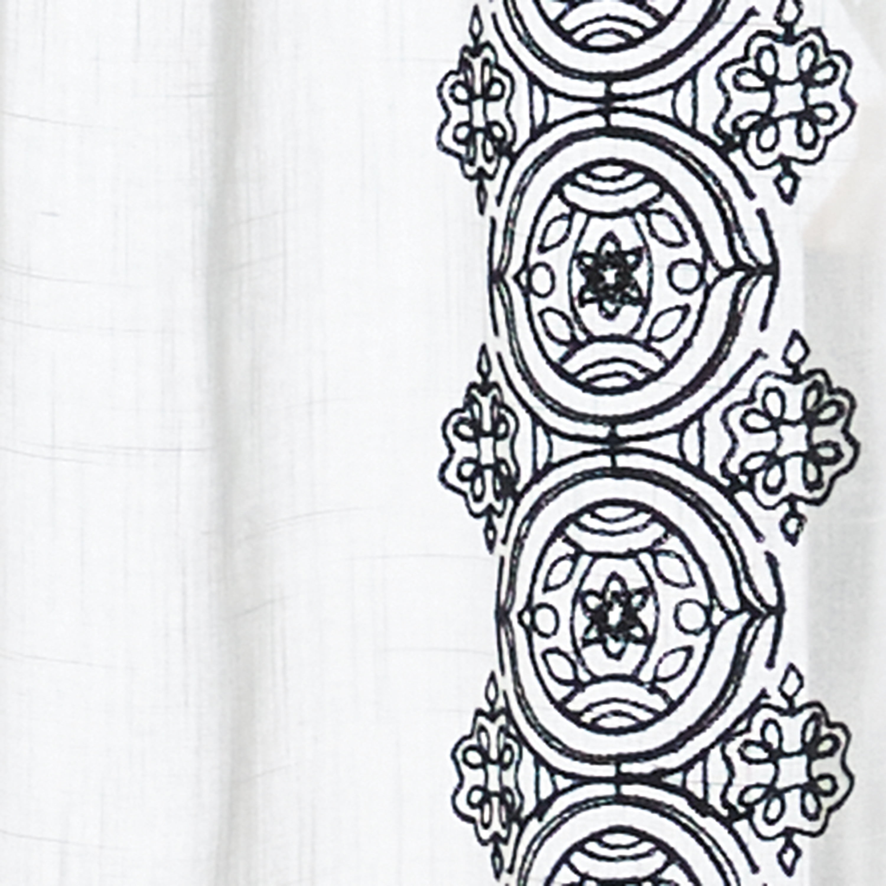Better Homes & Gardens Embroidered Border Curtain Single Panel, Indoor, Rod Pocket/Back Tab, Vanilla Dream, 50" W x 63" L, Adult