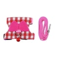 thumbnail image 5 of Holzlrgus Small Pet Harness Vest and Leash Set with Bowknot and Bell - Adjustable Soft Breathable Chest Strap Harness for Outdoor Walking Guinea Pigs, Ferret, Chinchilla (Red), 5 of 7
