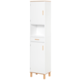 thumbnail image 1 of kleankin Armoire de Salle de Bain Haute et Mince Unité de Rangement avec Tablette Ajustable, 1 of 10