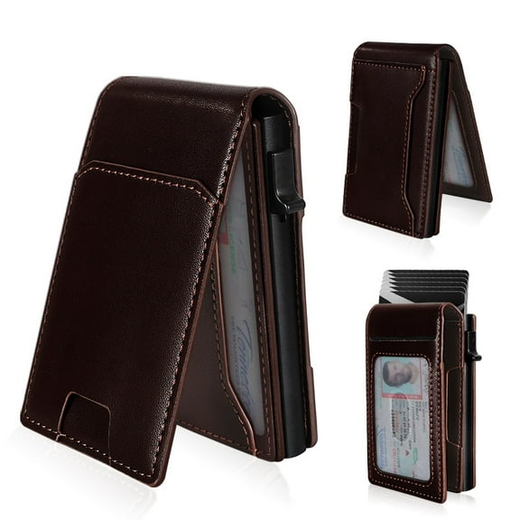 Mens Wallet Slim with Money Clip RFID Blocking Bifold Wallets for Men Card Holder Gift Idea for Him（10.4*6.5*1.8cm）