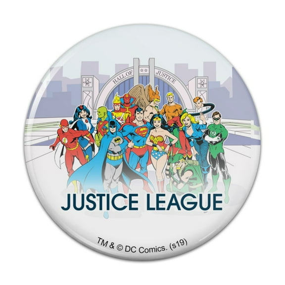Justice League Hall of Justice Kitchen Refrigerator Locker Button Magnet