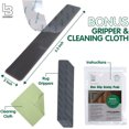 thumbnail image 2 of Ledgebay Rug Pad Grippers for Area Rugs - Pack of 17 Reusable, No Skid, Washable, Anti-Slip, Rug Pad Gripper for Hardwood Floors and Tile with Double-Sided, Self Adhesive to Keep Area Rugs Flat (Gray), 2 of 8