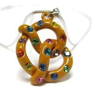 You Twist Me into a Pretzel Childs Pendant 15" Snake Necklace