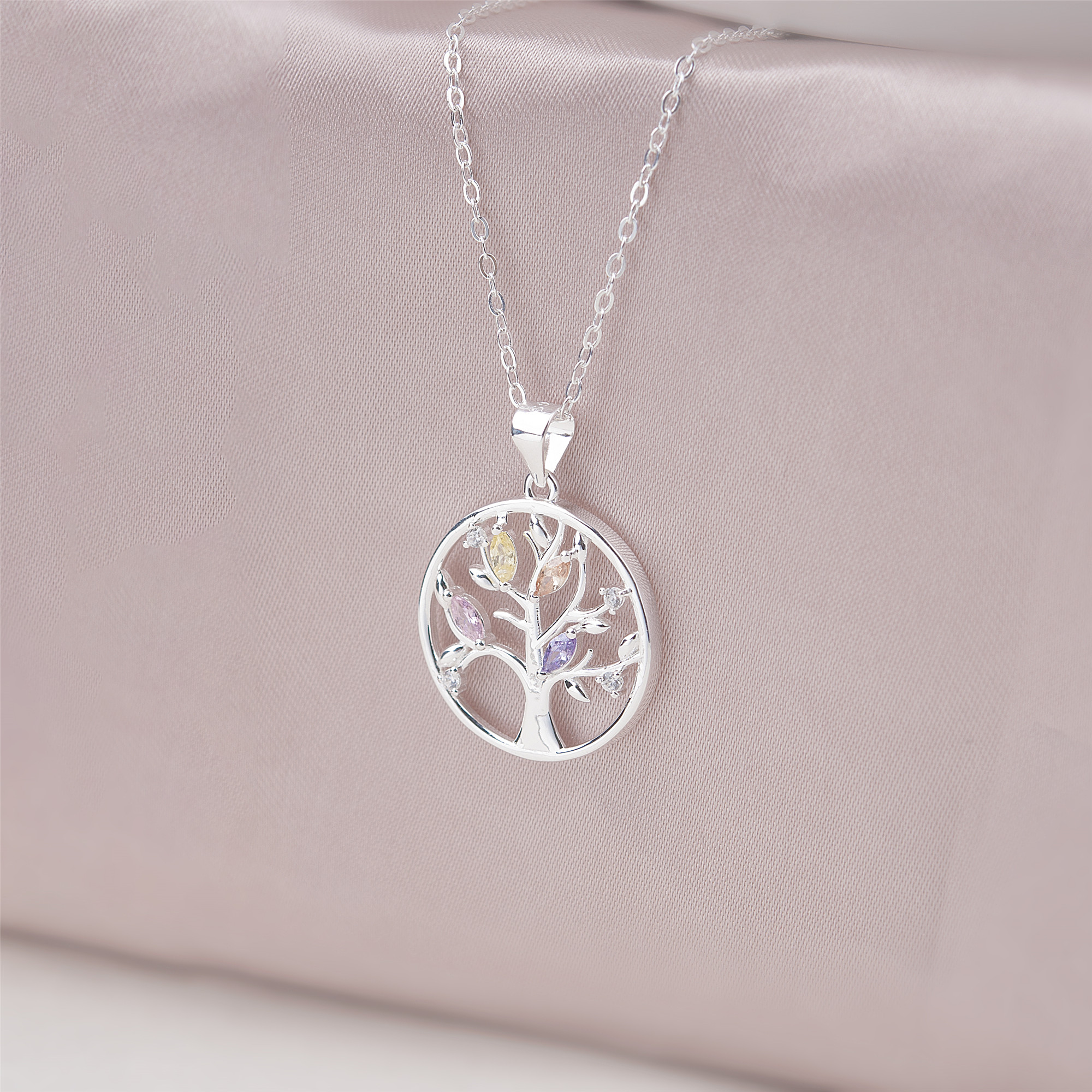 Anavia Grandmother Gift New Year Necklace, Sterling Silver Tree of Life Necklace Christmas Gift for Nana